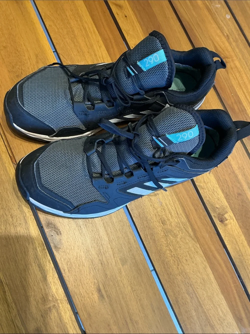 adidas Men's Black, Gray & Teal Trail-Style Sneakers